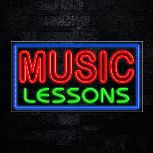 Music Lessons Flex-Led Sign