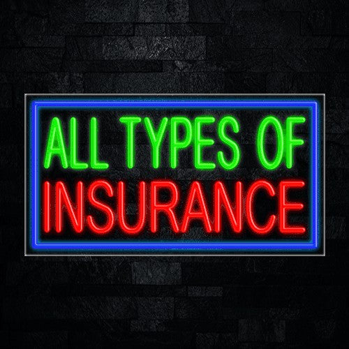 Insurance Flex-led Signs - FLEX LED Business Signs – BrightNeonSigns