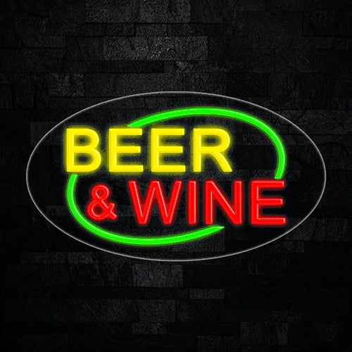 Beer & Wine Flex-Led Sign