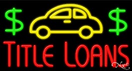 Title Loans Business Neon Sign