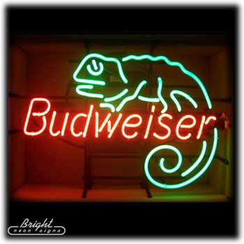 Neon Budweiser Lizard Sign only $299.99 - Budweiser Neon Beer